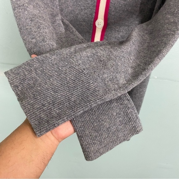 Equipment‎ Gia Cashmere Cardigan Pink Gray Academia Scholar Sz M - Picture 4 of 7